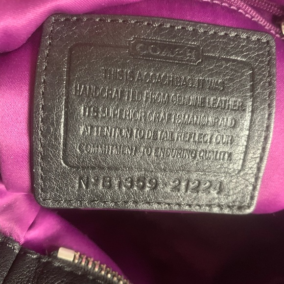 Coach black leather crossbody. - Picture 4 of 6